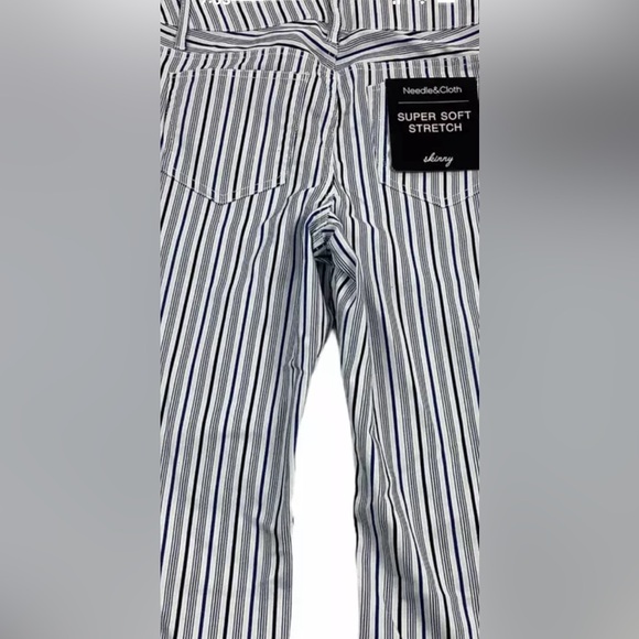 2 PAIRS NEEDLE & CLOTH STRIPED JEANS - Picture 5 of 11